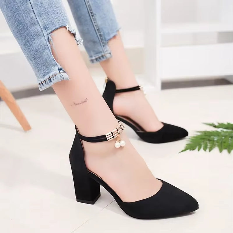 Summer Designer Shoes Mary Jane Women Pointed Toe Pumps Dress Shoes High Heels Boat Wedding Tenis Feminino Heels Women Shoes