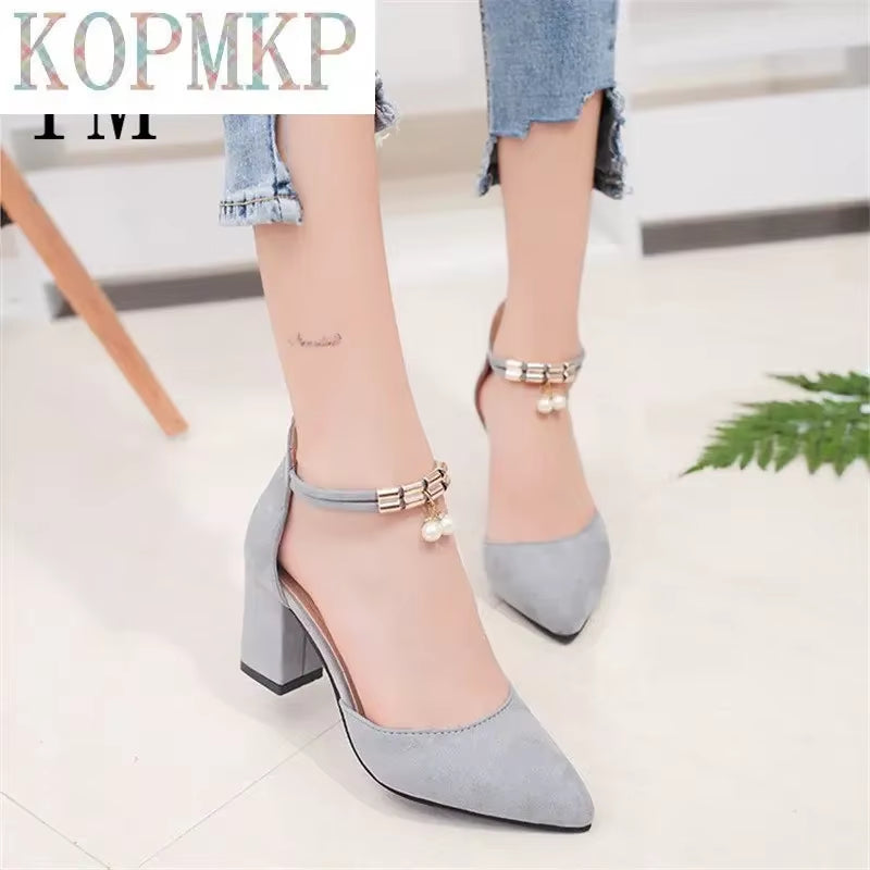 Summer Designer Shoes Mary Jane Women Pointed Toe Pumps Dress Shoes High Heels Boat Wedding Tenis Feminino Heels Women Shoes