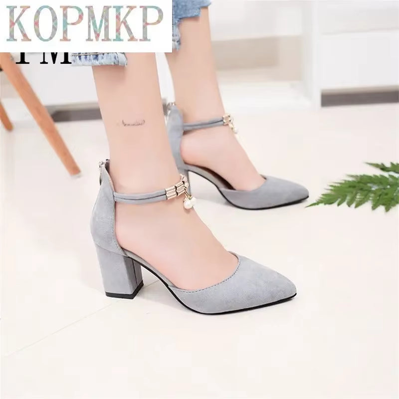 Summer Designer Shoes Mary Jane Women Pointed Toe Pumps Dress Shoes High Heels Boat Wedding Tenis Feminino Heels Women Shoes