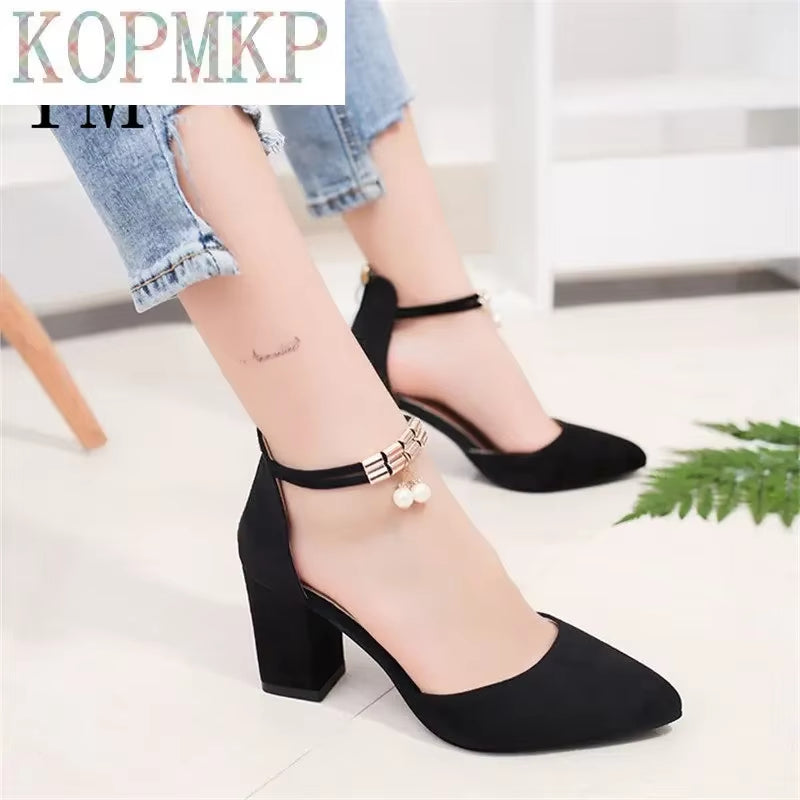 Summer Designer Shoes Mary Jane Women Pointed Toe Pumps Dress Shoes High Heels Boat Wedding Tenis Feminino Heels Women Shoes