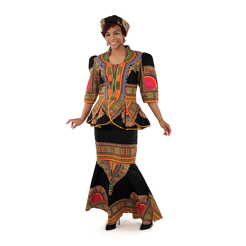 Traditional Print Skirt Set
