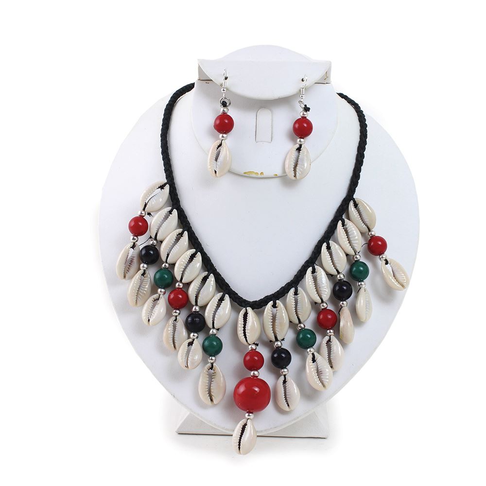Cowry Shell Necklace & Earring Set