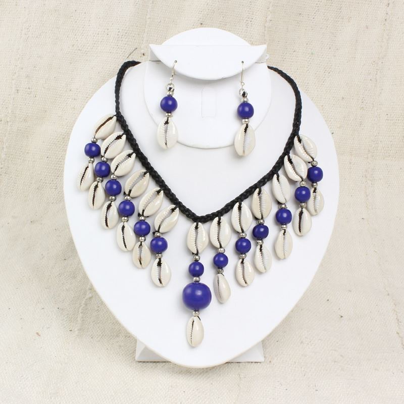 Cowry Shell Necklace & Earring Set