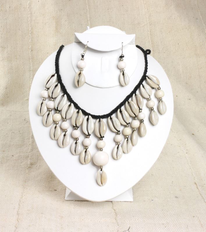 Cowry Shell Necklace & Earring Set