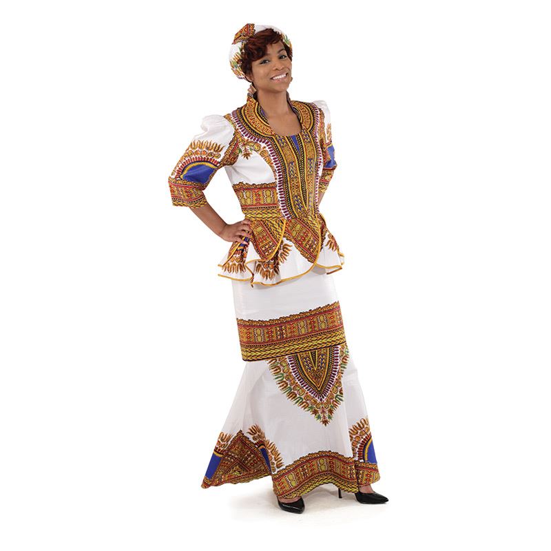 Traditional Print Skirt Set