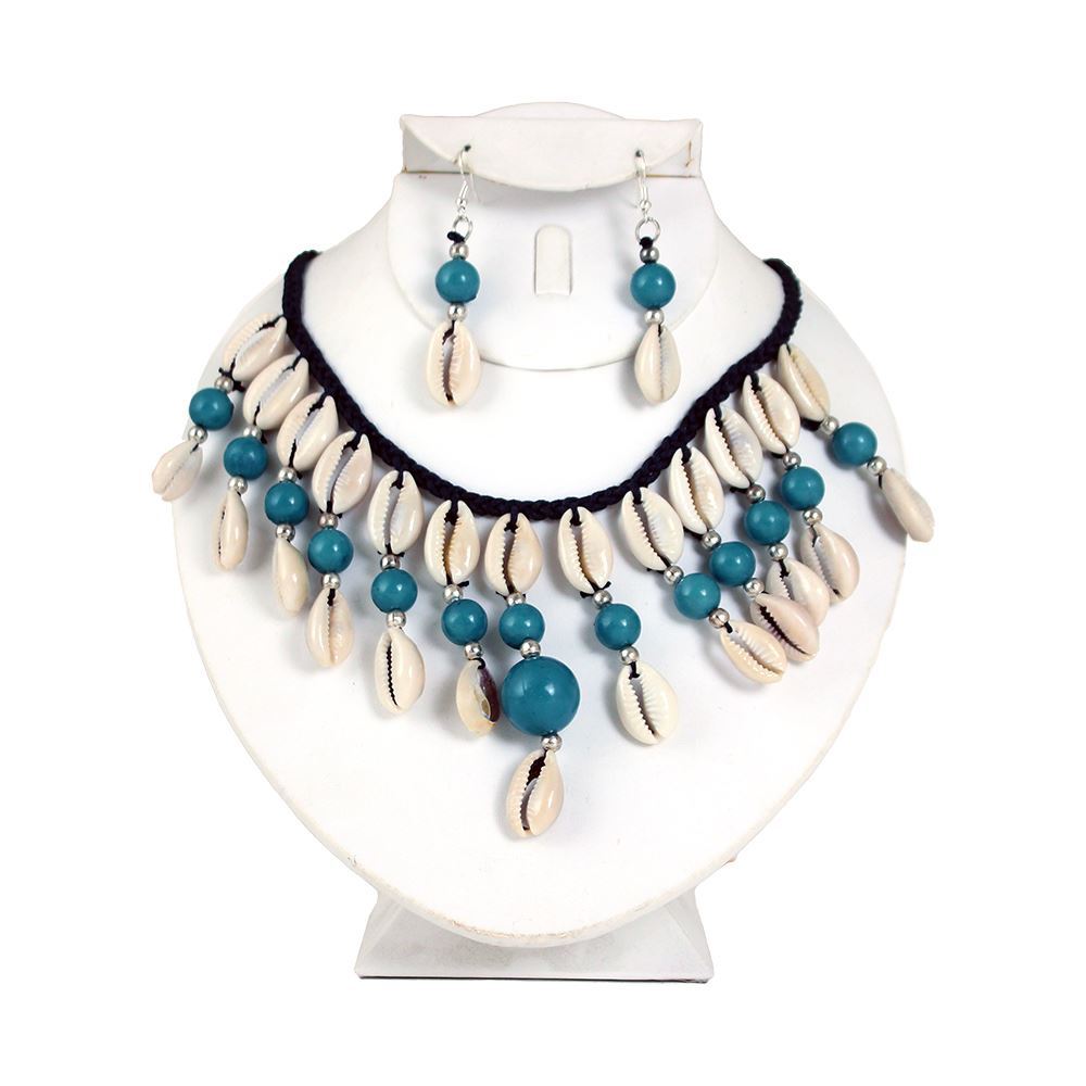 Cowry Shell Necklace & Earring Set