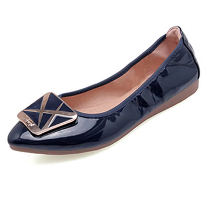 Plus Size 35-41 Women Shoes Spring Summer Flat Shoes Woman Comfortable Travel Work Shoes Ladies Fashion Loafers Fold Women Flats