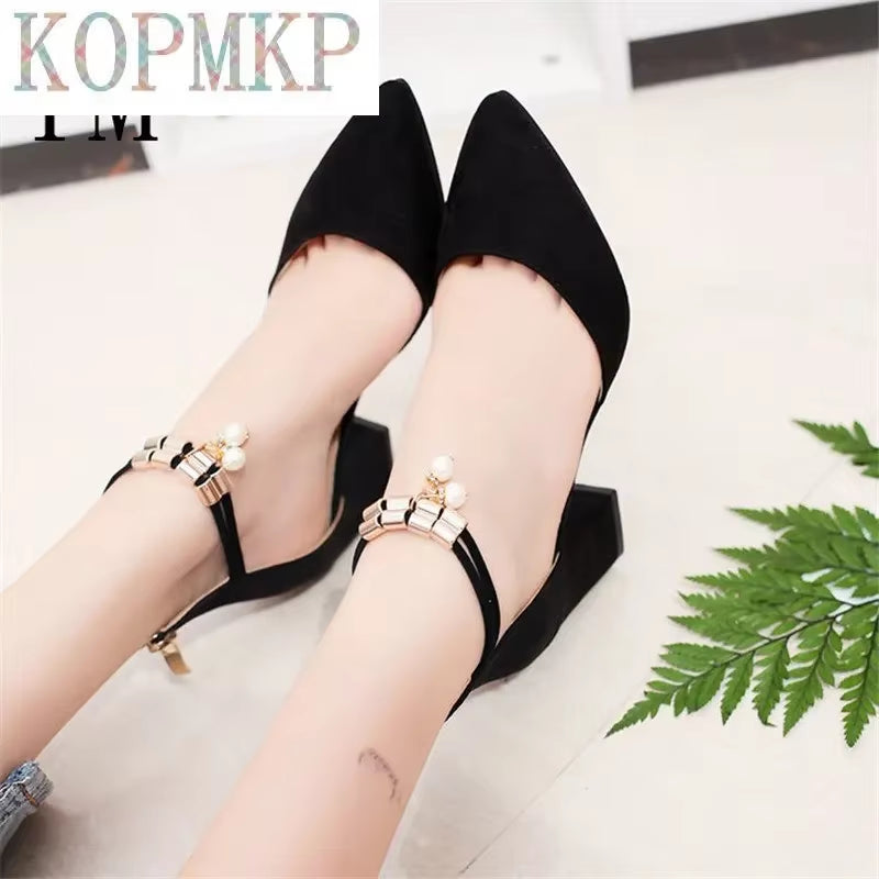 Summer Designer Shoes Mary Jane Women Pointed Toe Pumps Dress Shoes High Heels Boat Wedding Tenis Feminino Heels Women Shoes