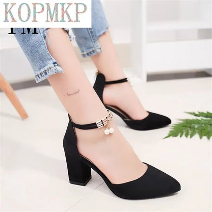 Summer Designer Shoes Mary Jane Women Pointed Toe Pumps Dress Shoes High Heels Boat Wedding Tenis Feminino Heels Women Shoes