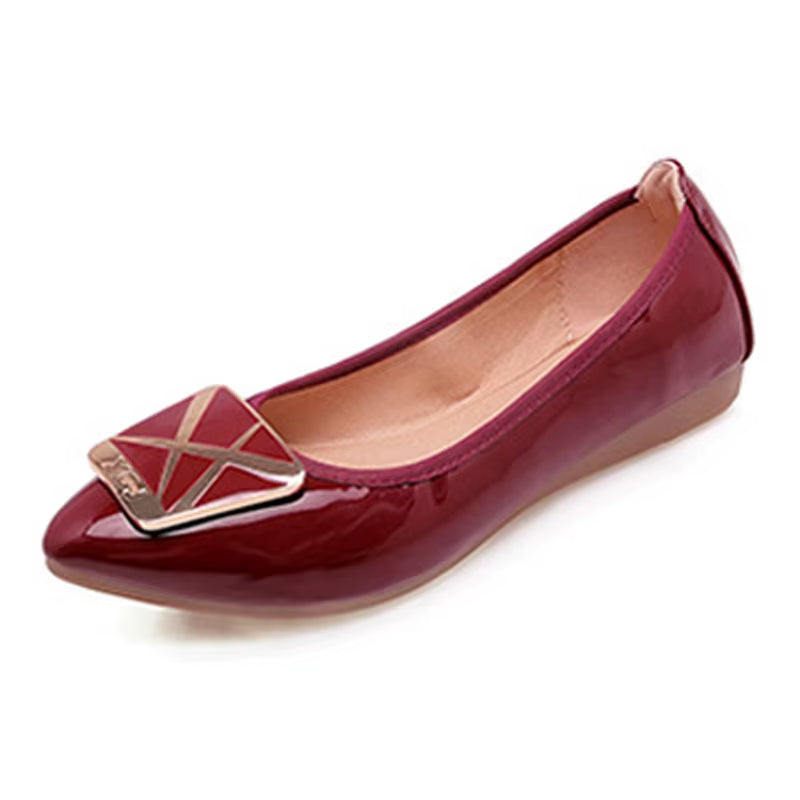 Plus Size 35-41 Women Shoes Spring Summer Flat Shoes Woman Comfortable Travel Work Shoes Ladies Fashion Loafers Fold Women Flats