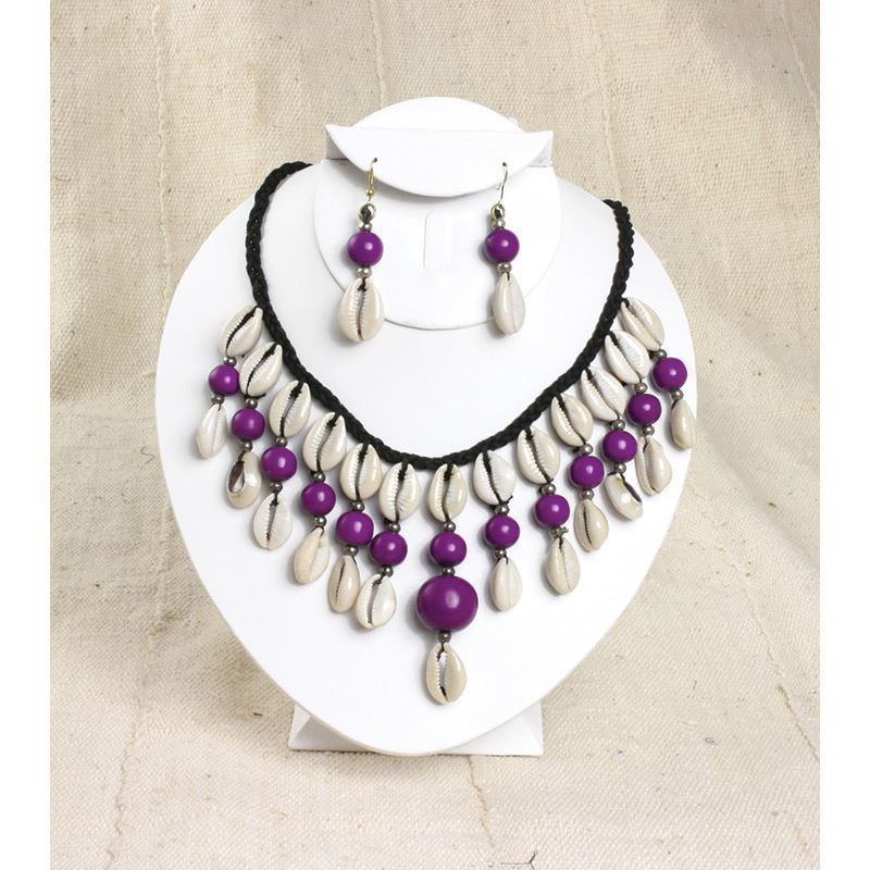 Cowry Shell Necklace & Earring Set