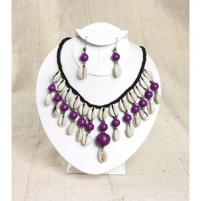 Cowry Shell Necklace & Earring Set