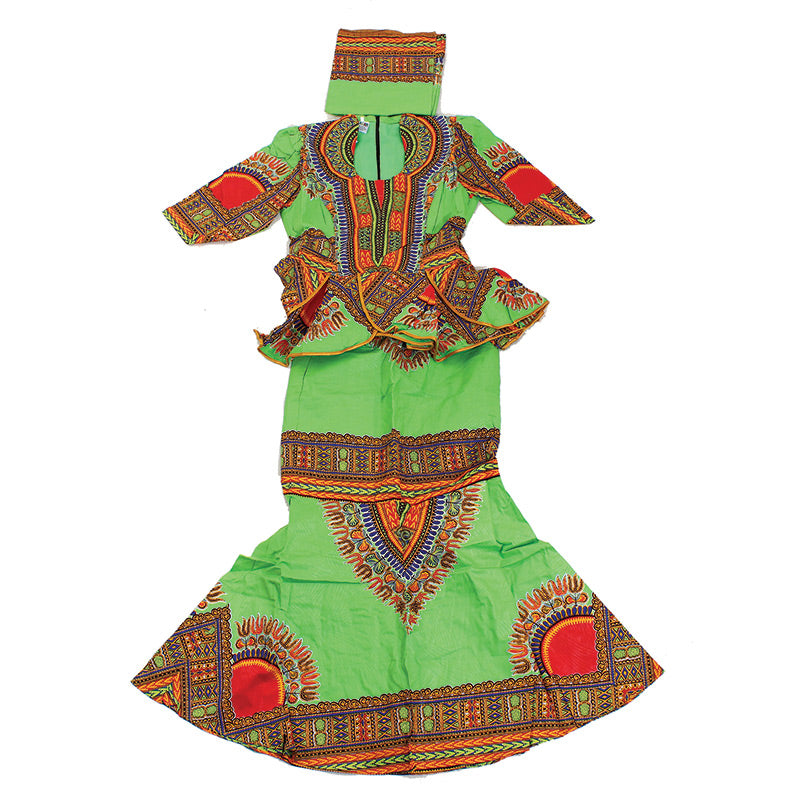 Traditional Print Skirt Set