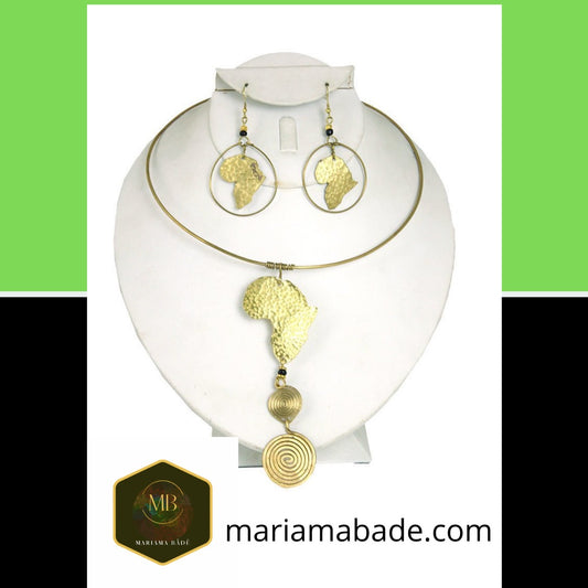 African Gold Necklace Set