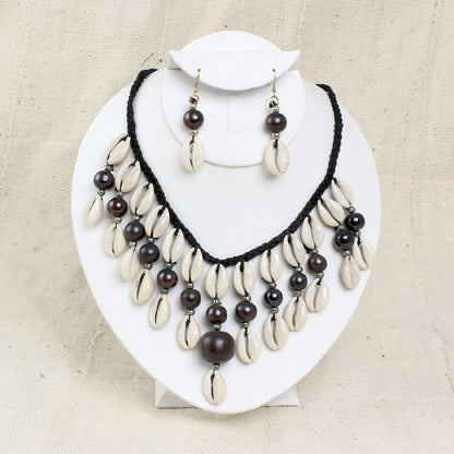 Cowry Shell Necklace & Earring Set