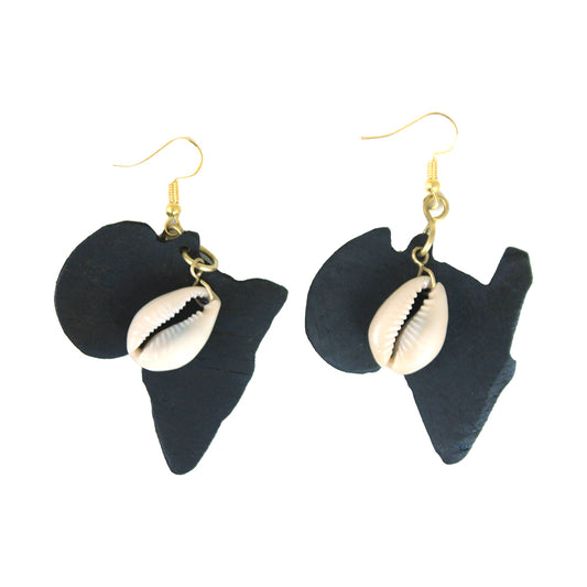 African Map Earrings