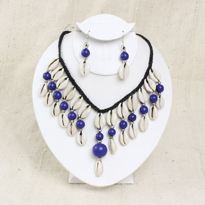 Cowry Shell Necklace & Earring Set
