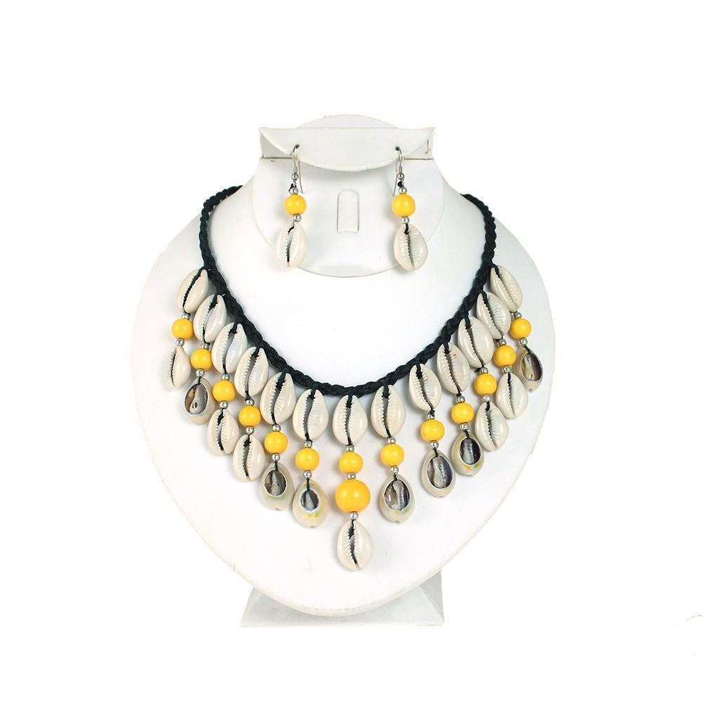 Cowry Shell Necklace & Earring Set