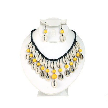 Cowry Shell Necklace & Earring Set