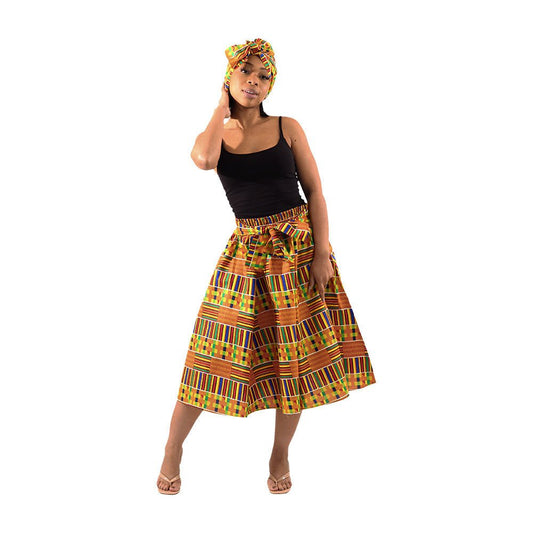 Kente Elastic Skirt #1