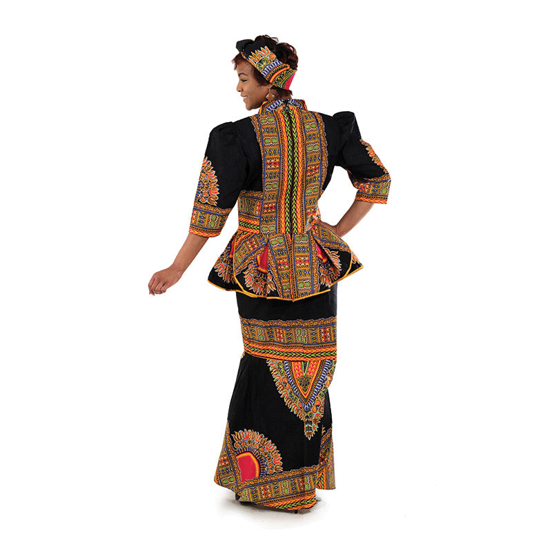 Traditional Print Skirt Set
