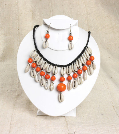 Cowry Shell Necklace & Earring Set
