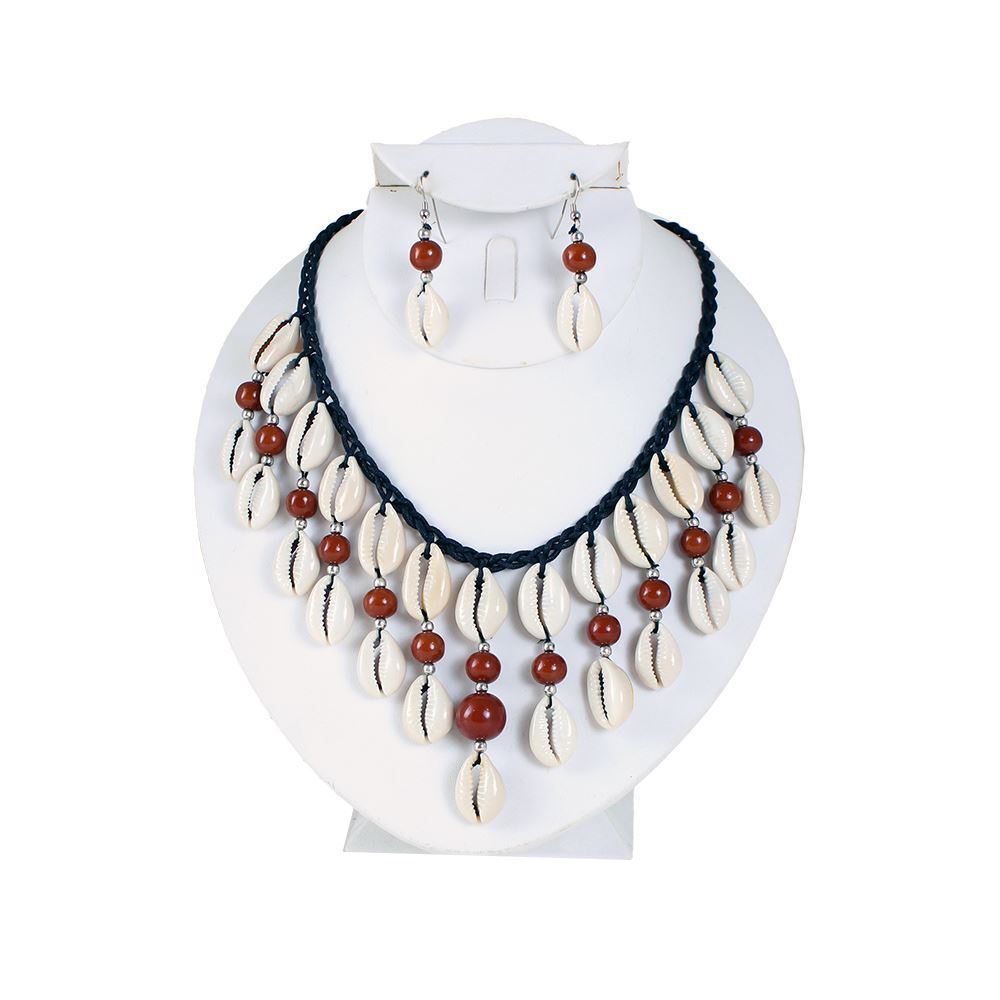 Cowry Shell Necklace & Earring Set