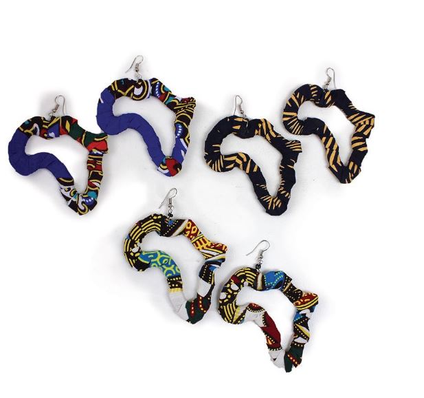 African Kinteage Earring Set of 3